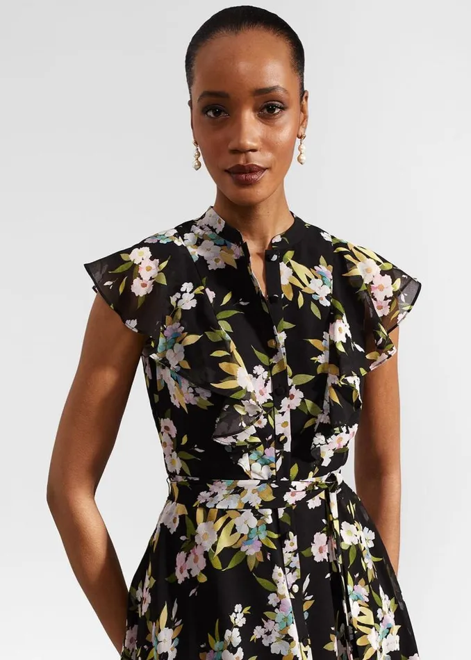 Women HOBBS Dresses and Jumpsuits Petite Erica Dress Black Multi