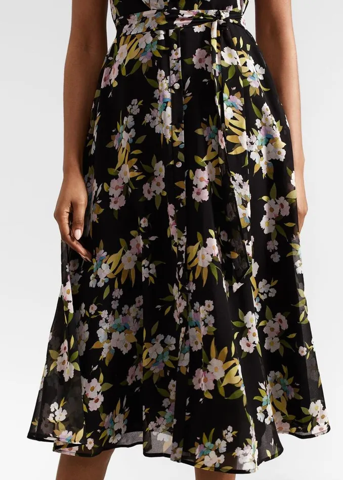 Women HOBBS Dresses and Jumpsuits Petite Erica Dress Black Multi