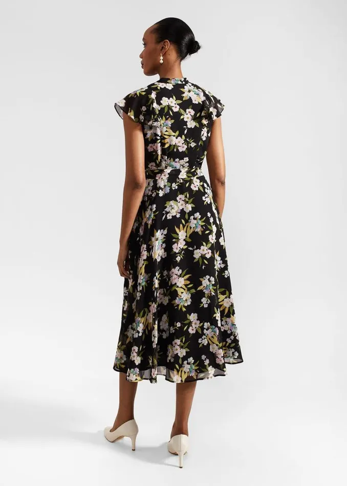 Women HOBBS Dresses and Jumpsuits Petite Erica Dress Black Multi