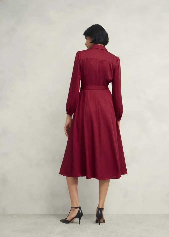 Women HOBBS Dresses and Jumpsuits Petite Yvonne Shirt Dress Red Multi