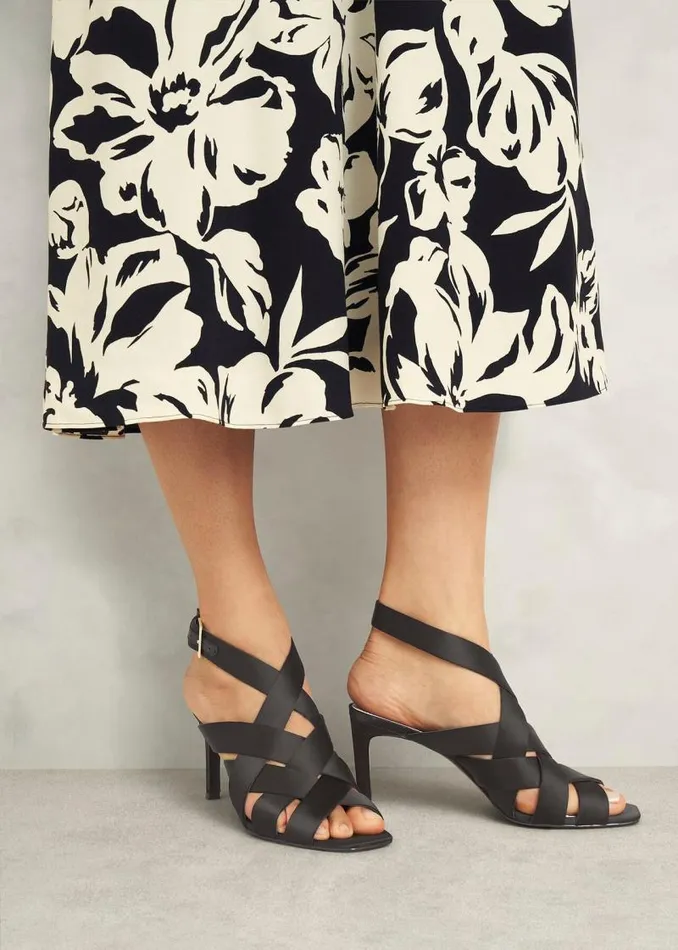 Women HOBBS Heels Velma Satin Sandals Black