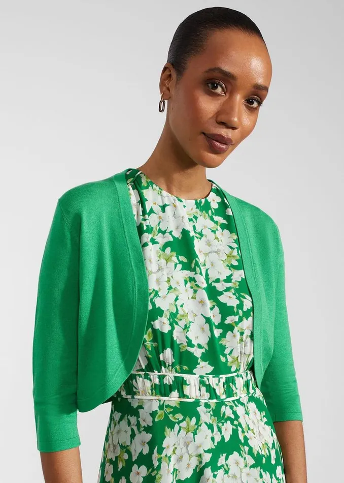 Women HOBBS Jumpers and Cardigans Carrie Bolero Cilantro Green