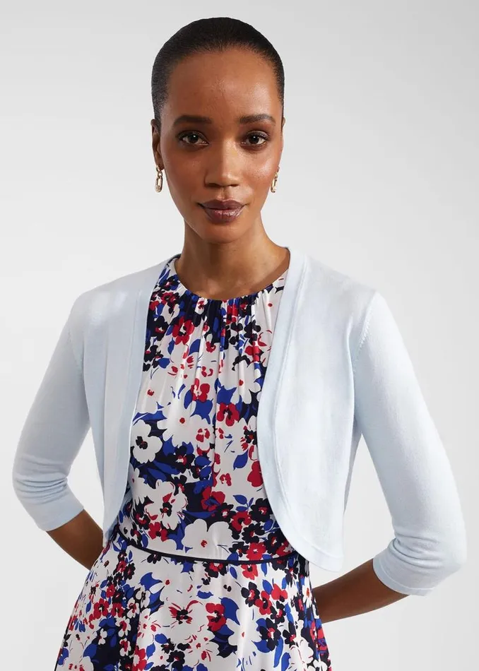 Women HOBBS Jumpers and Cardigans Carrie Bolero Pale Blue