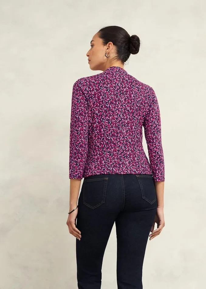 Women HOBBS Tops Aimee Printed Top Pink Multi