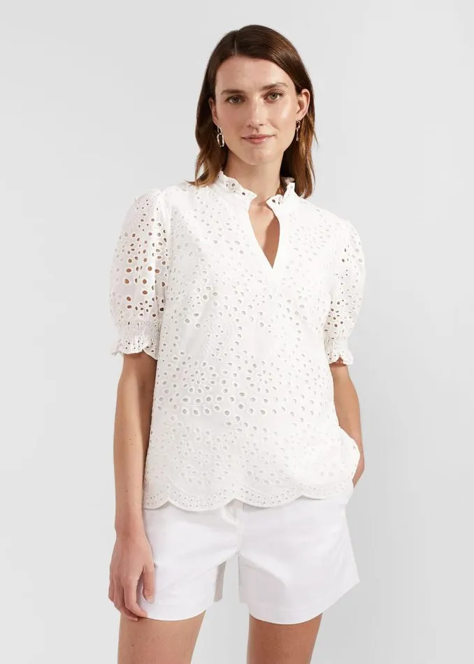 Women HOBBS Tops Isabelle Blouse White