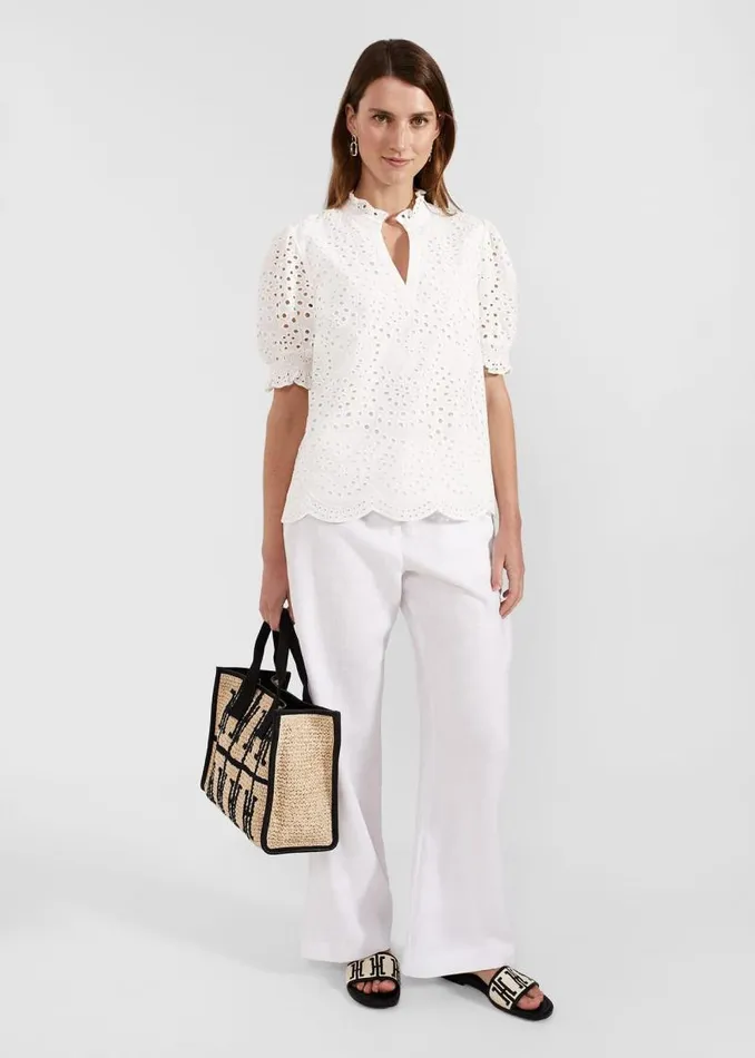 Women HOBBS Tops Isabelle Blouse White