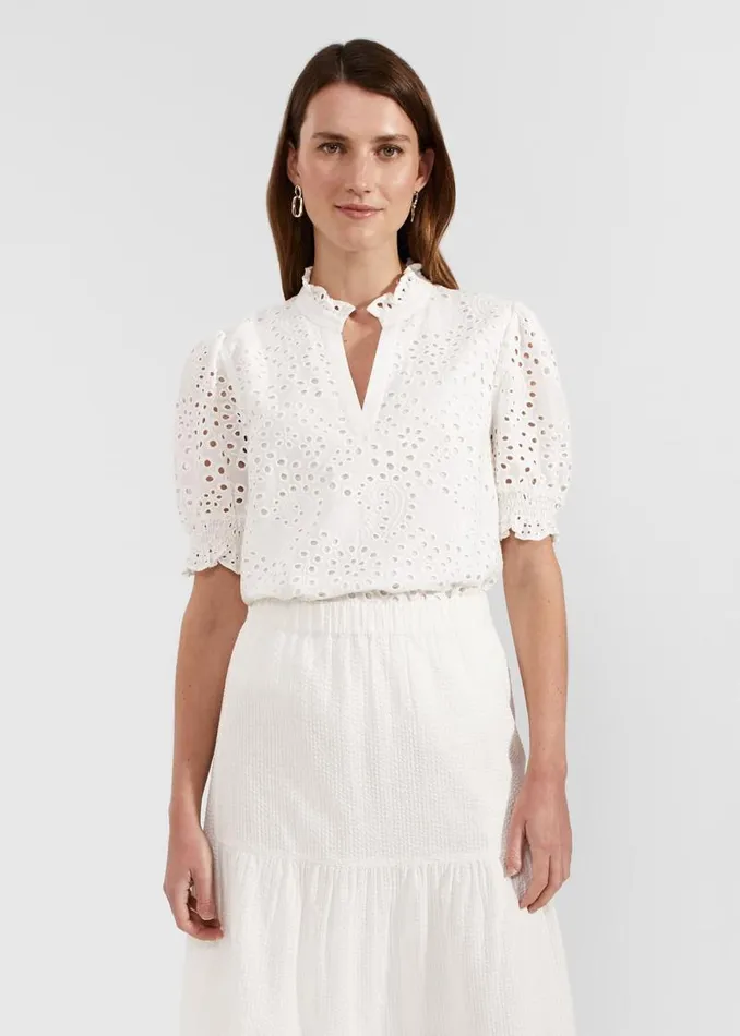 Women HOBBS Tops Isabelle Blouse White