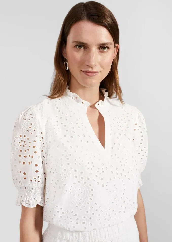 Women HOBBS Tops Isabelle Blouse White
