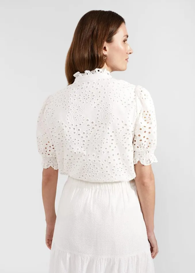 Women HOBBS Tops Isabelle Blouse White