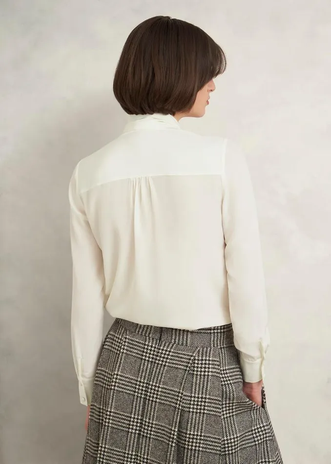 Women HOBBS Tops Mimi Silk Blouse Ivory
