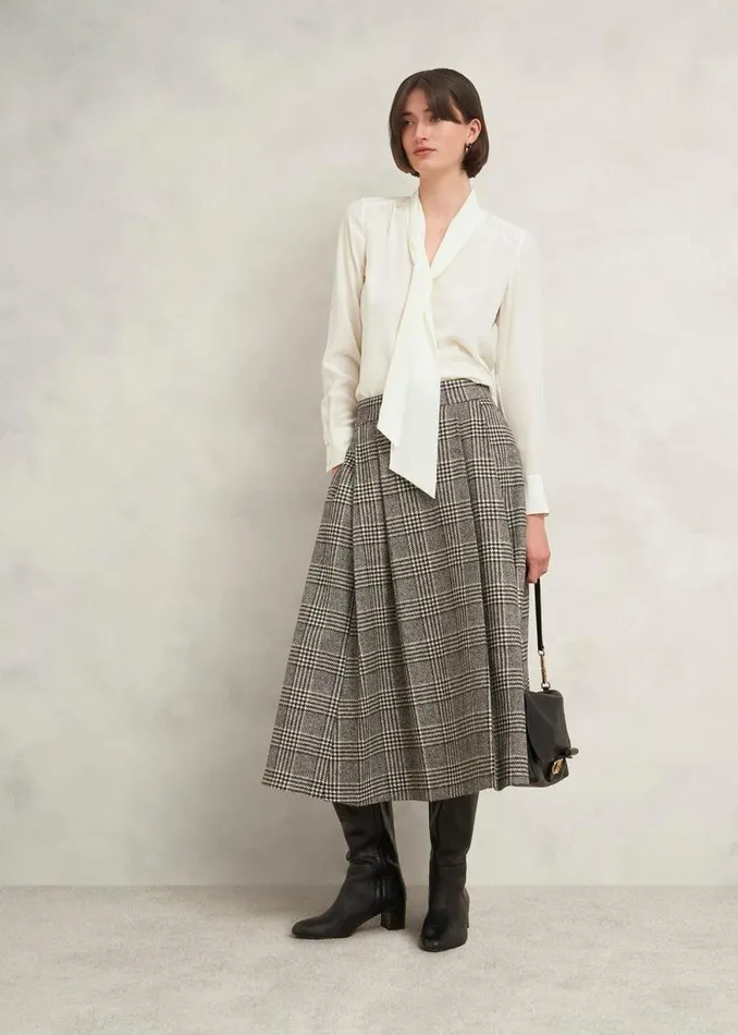 Women HOBBS Tops Mimi Silk Blouse Ivory