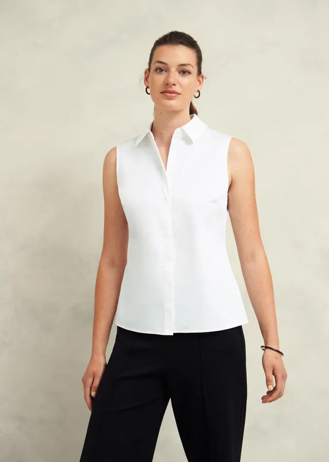 Women HOBBS Tops Vic Sleeveless Shirt White
