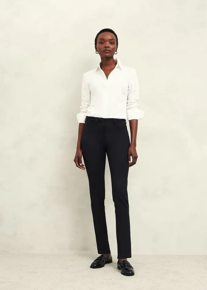 Women HOBBS Trousers Amanda Skinny Jeans Black