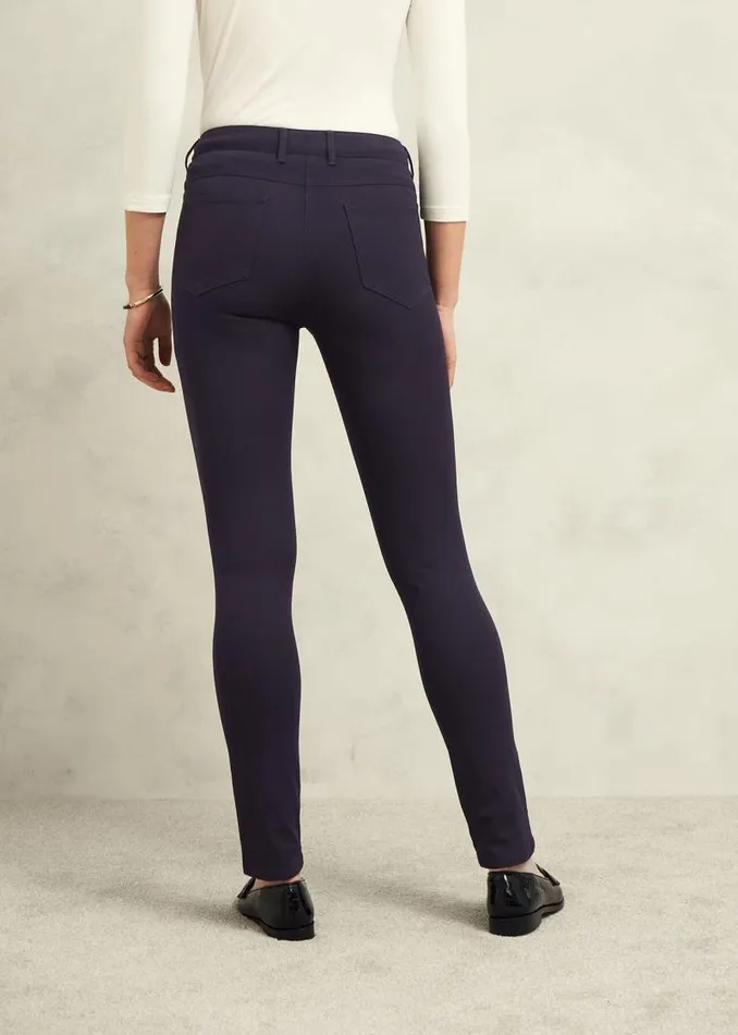 Women HOBBS Trousers Amanda Skinny Jeans True Navy