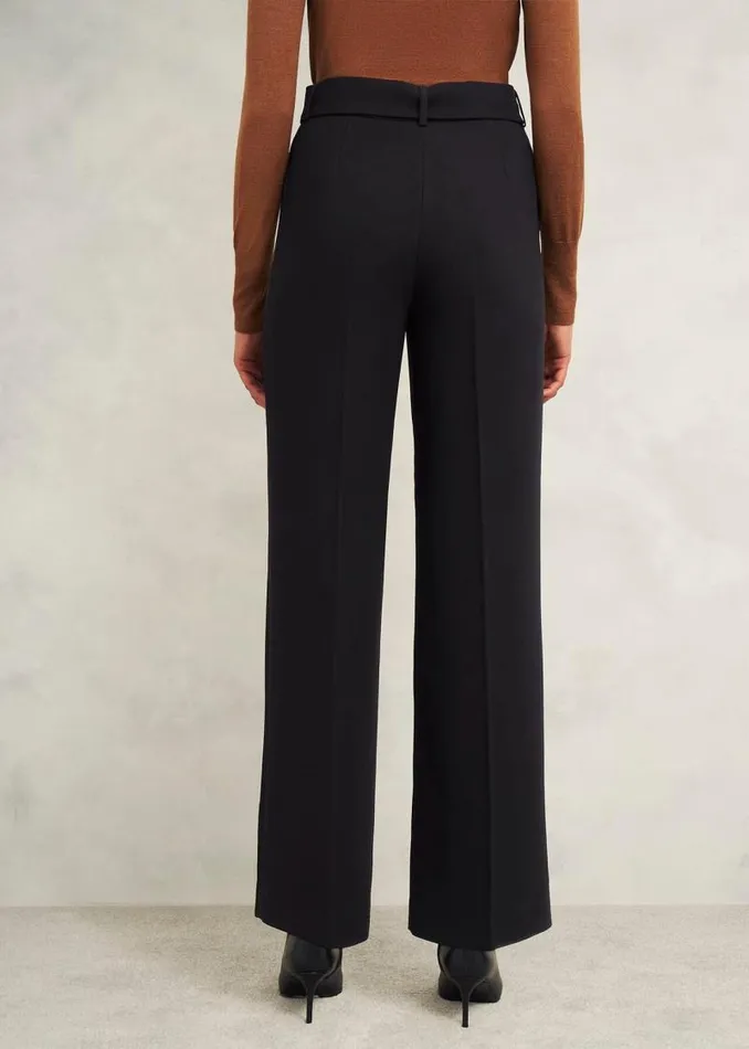 Women HOBBS Trousers Drew Wide Trousers Black