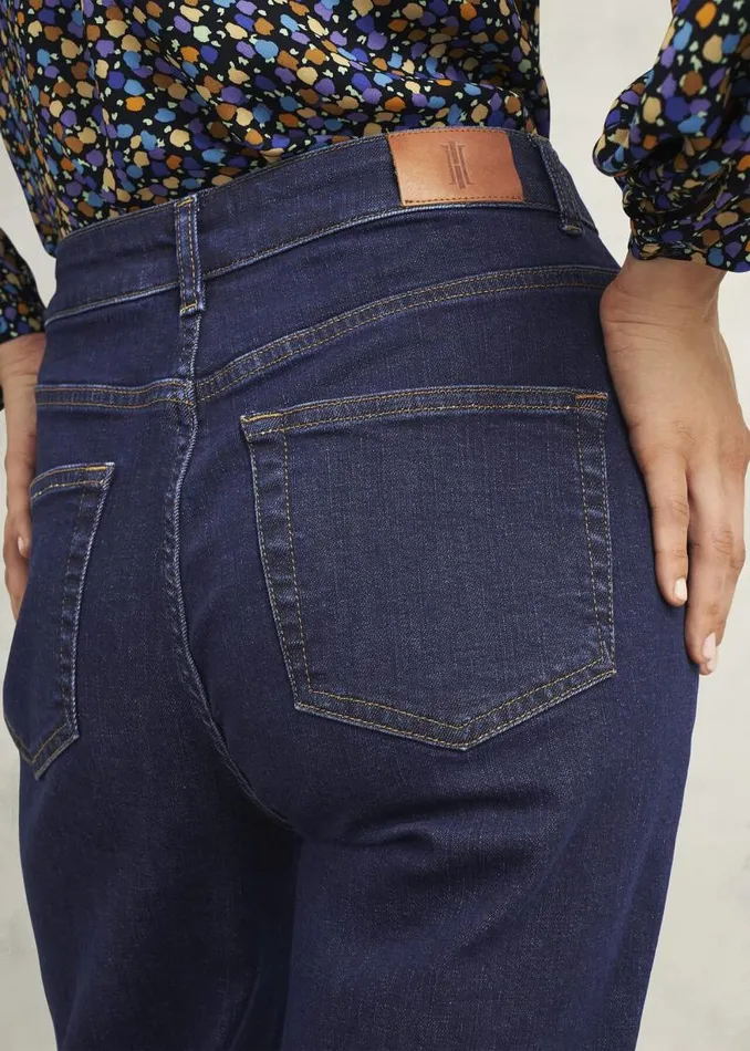 Women HOBBS Trousers Hadden Wide Jeans Indigo