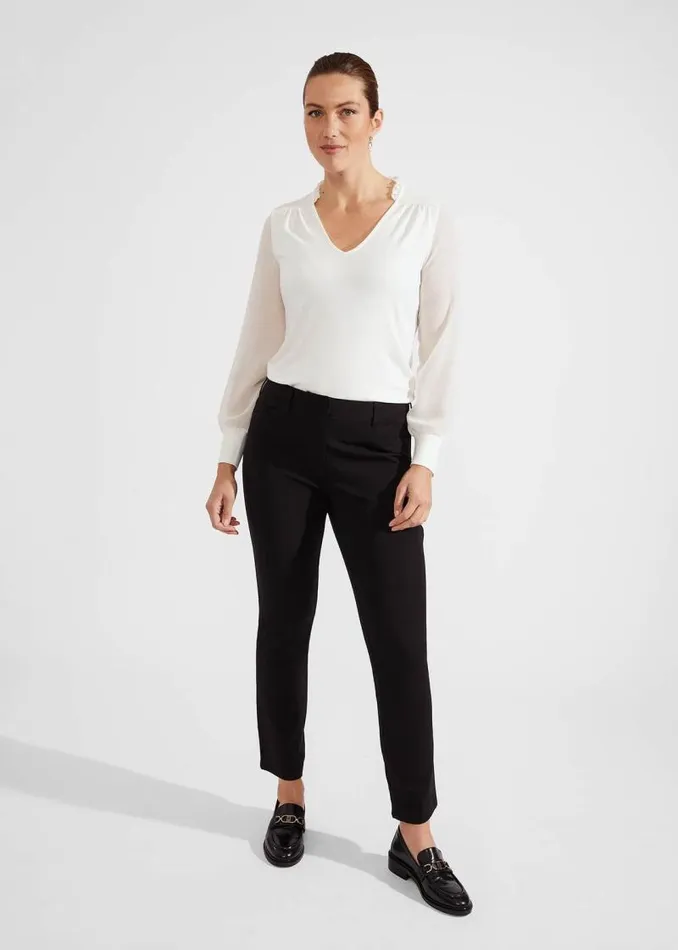 Women HOBBS Trousers Petite Amanda Skinny Jeans Black