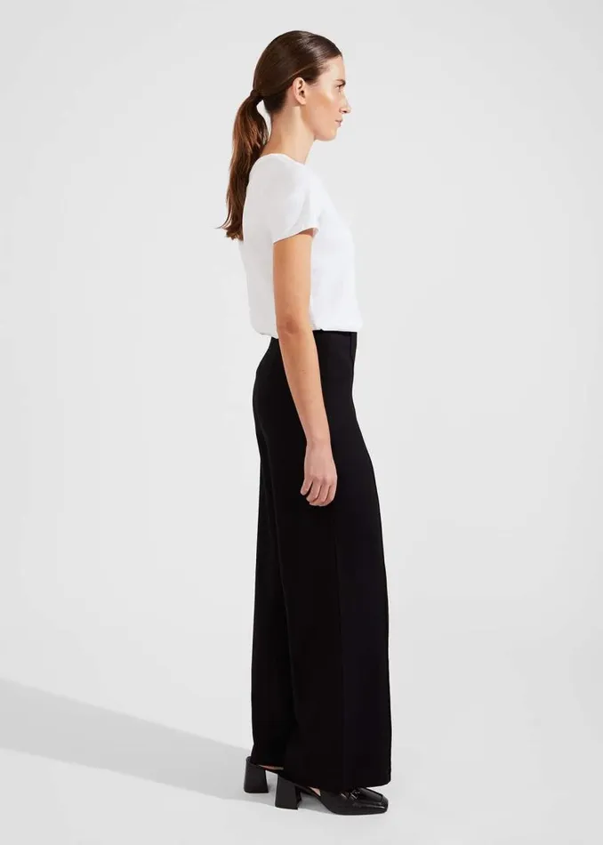 Women HOBBS Trousers Petite Prim Trousers Black