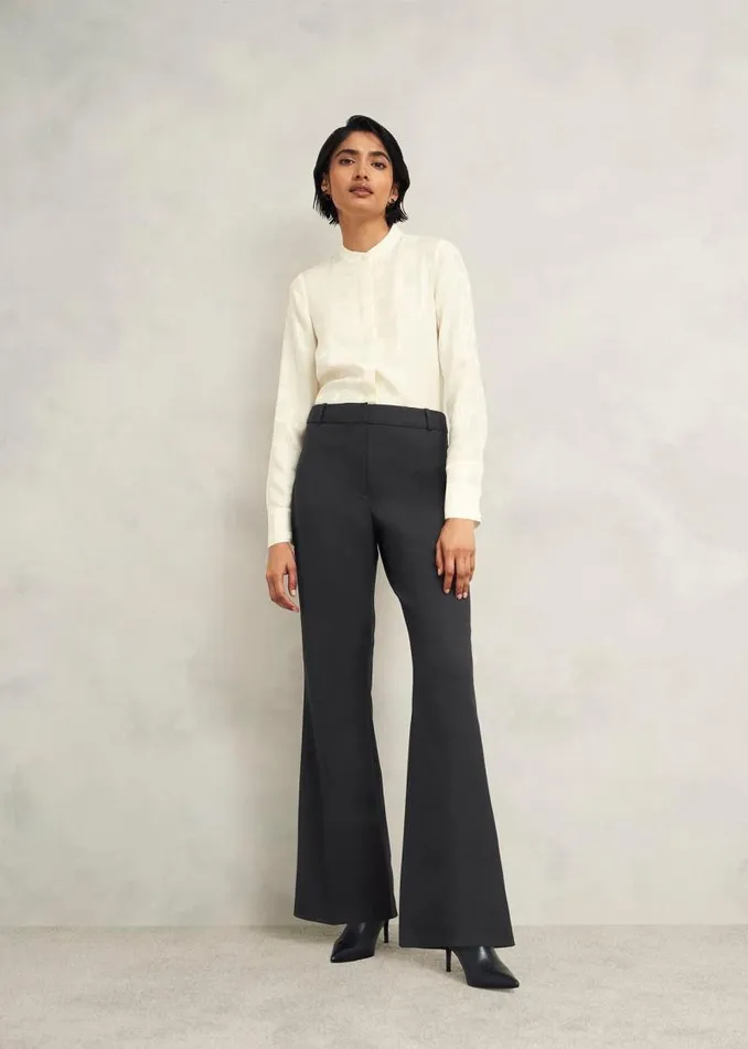 Women HOBBS Trousers Sinclair Trouser With Wool Black