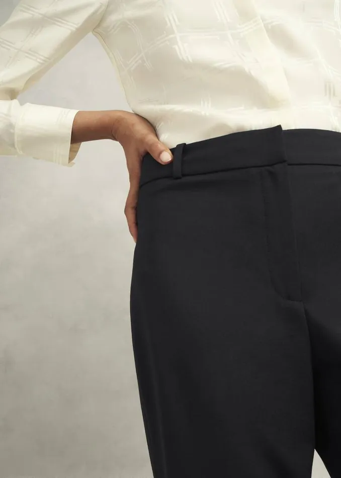 Women HOBBS Trousers Sinclair Trouser With Wool Black