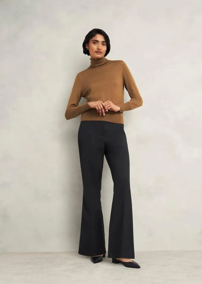 Women HOBBS Trousers Sinclair Trouser With Wool Black