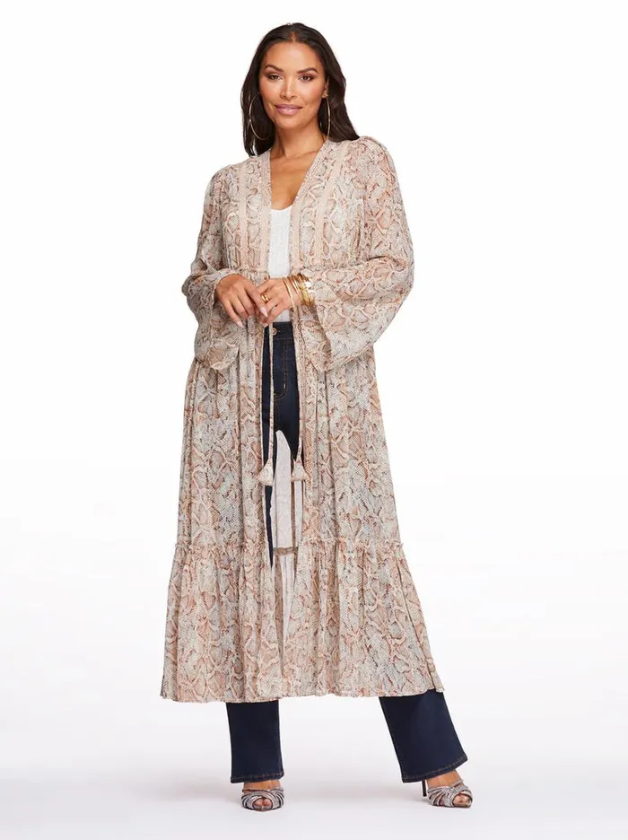 Women Jackets Blazers and Kimonos Jessica Simpson Marilyn Duster In Shadow Snake Women Jackets Blazers and Kimonos Jessica Simpson Marilyn Duster In Shadow Snake