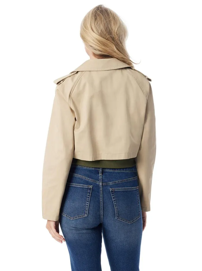 Women Jackets Blazers and Kimonos Jessica Simpson Trench Bomber Jacket In Khaki