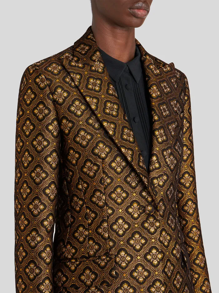 Women Jacquard Jacket With Medallions Etro Jackets