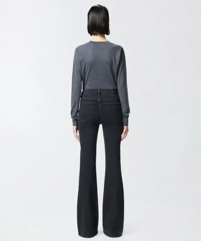 Women Jeans Pinko Flared Black Denim Jeans Limo Black Women Jeans Pinko Flared Black Denim Jeans Limo Black