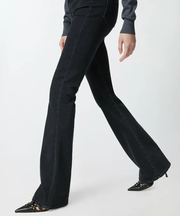 Women Jeans Pinko Flared Black Denim Jeans Limo Black Women Jeans Pinko Flared Black Denim Jeans Limo Black