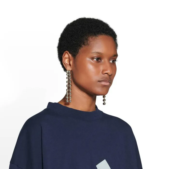 Women Jewellery Balenciaga Skate Pendant Earrings In Silver
