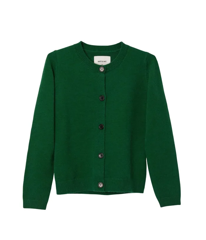 Women Jil ButtonFront Cardigan Green Matt and Nat Knitwear