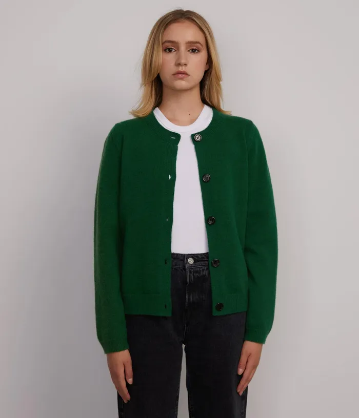 Women Jil ButtonFront Cardigan Green Matt and Nat Knitwear