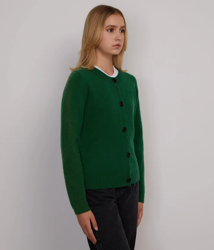 Women Jil ButtonFront Cardigan Green Matt and Nat Knitwear