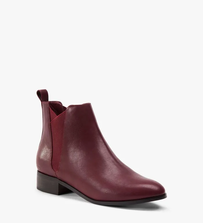 Women Joliete Vegan Flat Boots Cerise Matt and Nat Boots