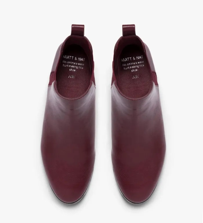 Women Joliete Vegan Flat Boots Cerise Matt and Nat Boots