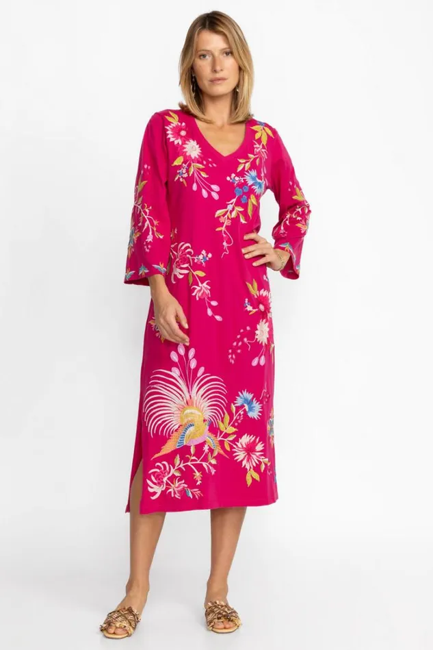 Women JULIE KIMONO SLEEVE TEE DRESS Vivacious Johnny Was Dresses