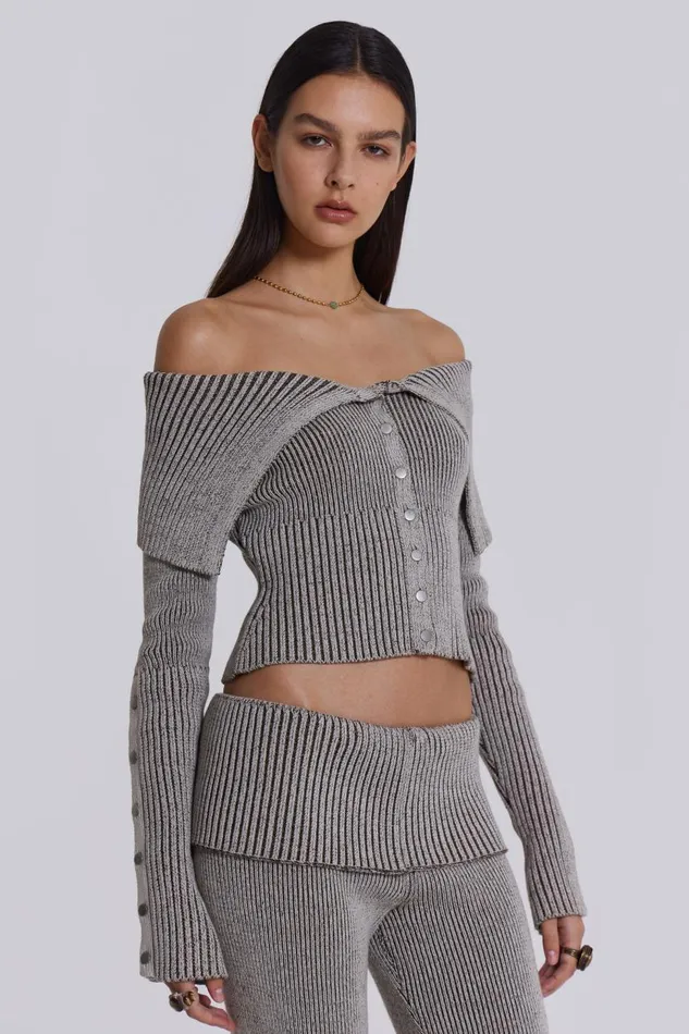 Women Kensu Off The Shoulder Knit Top Jaded London CoOrds