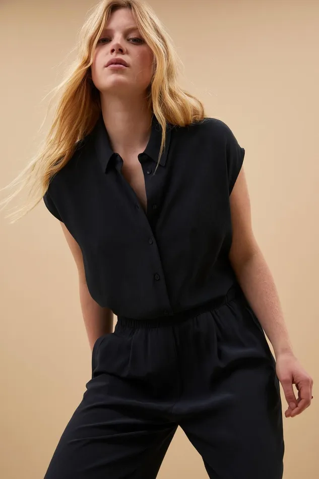 Women Kiek Viscose Top Graphite Bybar Blouses Women Kiek Viscose Top Graphite Bybar Blouses