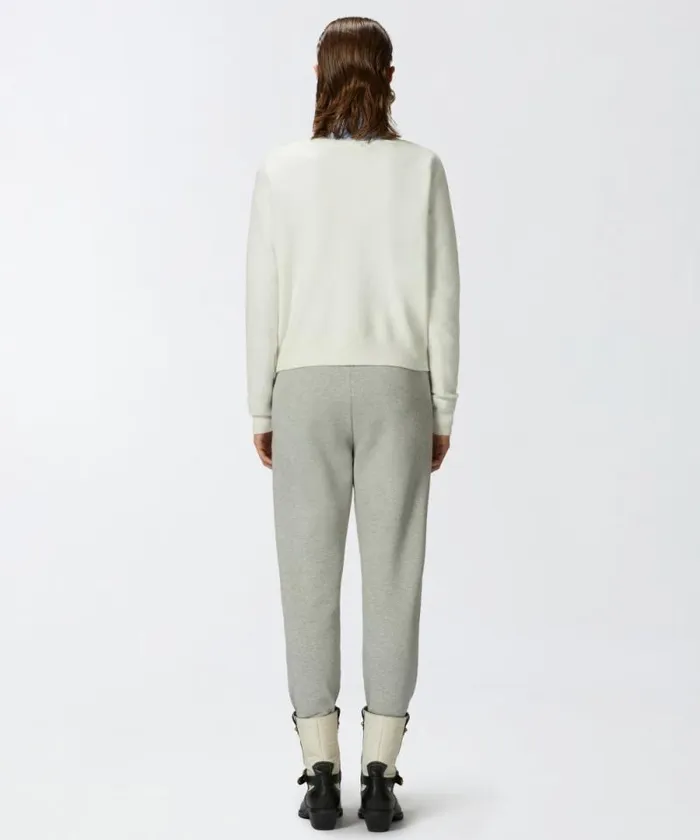 Women Knitwear Pinko Cashmereblend Sweater With Embroidered Logo Pure White Women Knitwear Pinko Cashmereblend Sweater With Embroidered Logo Pure White