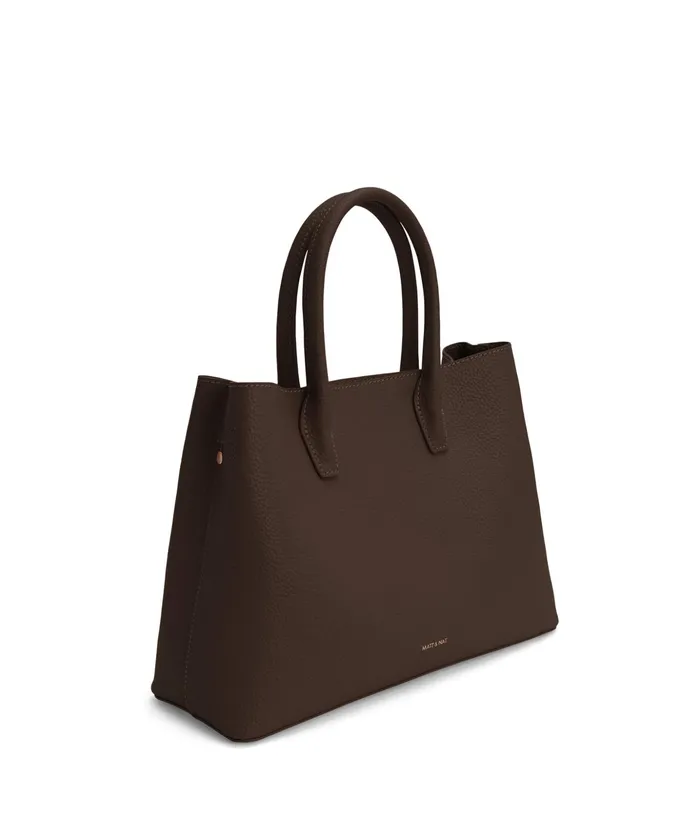 Women Kristasm Small Vegan Satchel 8211 Purity Chocolate Matt and Nat Satchels