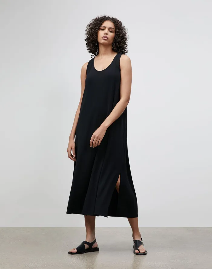 Women Lafayette 148 New York Dresses Luna Dress In Midweight Matte Jersey Black Women Lafayette 148 New York Dresses Luna Dress In Midweight Matte Jersey Black
