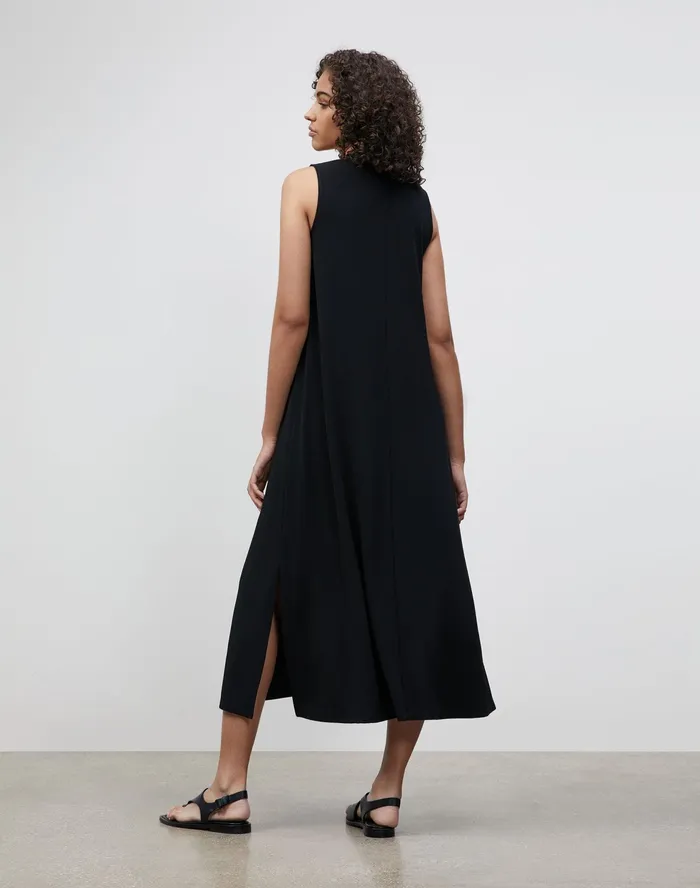 Women Lafayette 148 New York Dresses Luna Dress In Midweight Matte Jersey Black