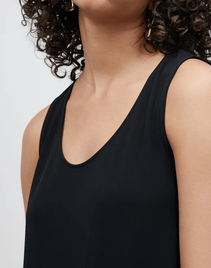 Women Lafayette 148 New York Dresses Luna Dress In Midweight Matte Jersey Black