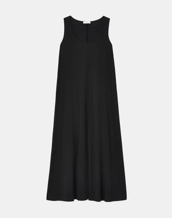 Women Lafayette 148 New York Dresses Luna Dress In Midweight Matte Jersey Black