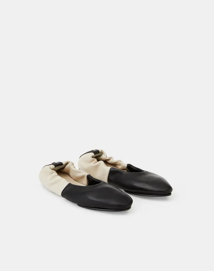 Women Lafayette 148 New York Flats Supple Leather Mira Ballet Flat Black Multi