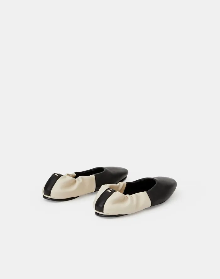 Women Lafayette 148 New York Flats Supple Leather Mira Ballet Flat Black Multi