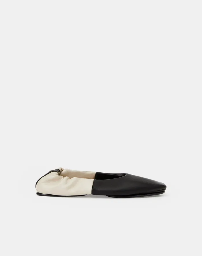 Women Lafayette 148 New York Flats Supple Leather Mira Ballet Flat Black Multi