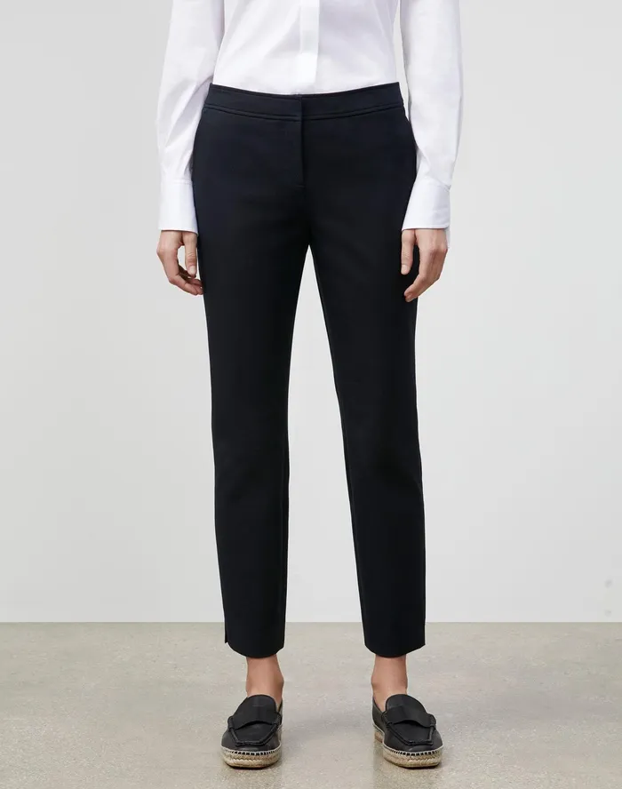 Women Lafayette 148 New York Pants and Shorts Petite Manhattan Slim Ankle Pant In Jodhpur Cloth Black Women Lafayette 148 New York Pants and Shorts Petite Manhattan Slim Ankle Pant In Jodhpur Cloth Black