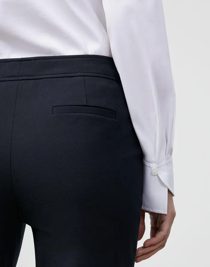 Women Lafayette 148 New York Pants and Shorts Petite Manhattan Slim Ankle Pant In Jodhpur Cloth Black